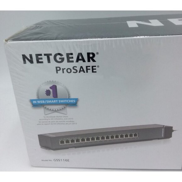 Netgear ProSafe 16 Port Standalone Ethernet Switch GSS116E-100NAS - Picture 2 of 6